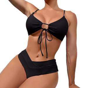 Sexy prints Women Swimsuit Bandage Swimwear Set Female Halter <b>Top</b> Brazilian Bathing Suit Bather Bikini - Product Image 2