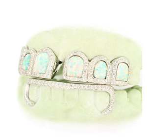 Personalizado Sólido 10K 14K Oro Real Dientes Grillz 925 Plata Corte Permanente Corte Profundo con Kit de Molde Gratis Incluido Colgantes y Dijes Finos - Product Image 2