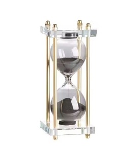 Stylish Beautiful Aluminum <b>Sand</b> Timer <b>Hourglass</b> Home Decor Mini Competition with Natural <b>Sand</b> Metal Base - Product Image 6
