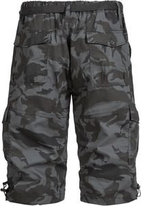 Pantalones cortos Cargo para hombre 3/4, pantalones cortos para correr de ajuste relajado para hombre, 7 bolsillos, cintura elástica, pantalones cortos de algodón para senderismo, pantalones cortos de mezclilla - Product Image 3