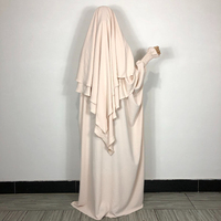 Abaya en polyester de style arabe de Dubaï, couleur unie, nouvelle collection, à prix raisonnable, pour femmes, robe longue à manches longues, hijab quatre pièces