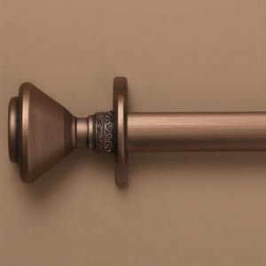 ElegantStream Single Metal Curtain Pole Durable Designed <b>Clean</b> Lines Polished Finish Smooth Flow Beautifully Balanced Modern - Product Image 1