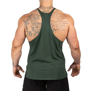 Débardeur sans manches personnalisé pour hommes pour Gym Fitness respirant tricoté Stringer Vest vêtements de musculation masculin en vente - Product Image 2