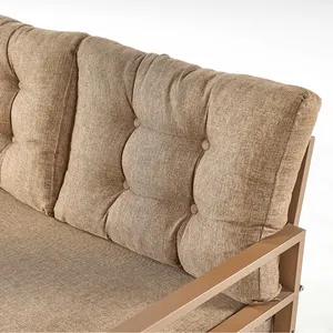 High Quality Fabrics Garden Furniture Simple Style Modular Sofa Fashionable Outdoor Rattan Sofa Set