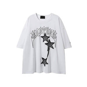 Camiseta de gran tamaño personalizada para hombre, tela de lona de poliéster/algodón con logotipo impreso, transpirable, talla grande, moda Premium - Product Image 4