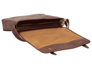 Genuine Leather Fashion Vintage Luxury High Quality Messenger <b>Bag</b> <b>Men</b> Brown 15inch Laptop Briefcase Crossbody Satchel <b>Work</b> - Product Image 2