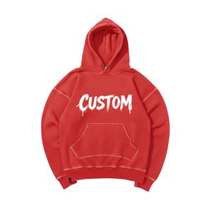 Sudadera con Capucha Extra Grande de Algodón 100% para Hombre, 420 GSM, Gruesa, Transpirable, con Estampado Personalizado y Lavado Ácido - Product Image 3