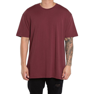 Mens 100%cotton Round <b>Collar</b> <b>T</b>-<b>shirt</b> Custom Print Sports <b>t</b> <b>Shirt</b> High Quality OEM New Loose Long <b>T</b>-<b>shirt</b> 100% Cotton Custom - Product Image 2