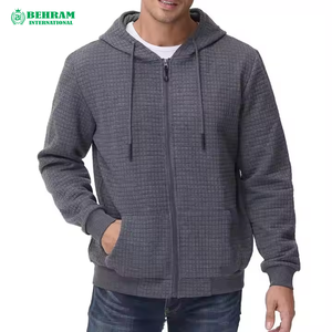 Sweat à capuche personnalisé épais avec double fermeture éclair, 100 % coton French Terry, séchage rapide et respirant, coupe classique unisexe, hiver - Product Image 2
