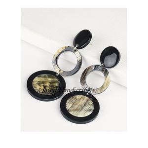 High Quality Women Fashion Jewelry Buffalo Horn <b>Earring</b> Manufacturer and Exporter in India Buffalo Horn <b>Earring</b> - Product Image 3