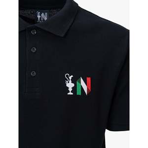 Maglia Polo America's Cup 38 Road to Napoli Blu Navy con Ricamo a Motivo, Tinta Unita e a Righe, Taglie XL e 6XL, in Maglia di Spandex, ODM - Product Image 3