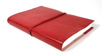 Carnet de notes personnalisé en cuir véritable rouge vintage, couverture unie, rechargeable, fournitures de bureau, cadeau