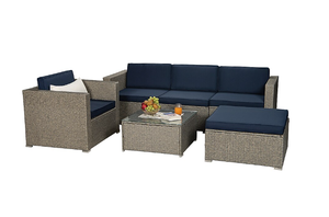 Juego de sofás de ratán PE para jardín exterior BeNK de 6 piezas - Product Image 2