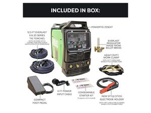 Nouvelle soudeuse à l'arc TIG à impulsions numérique AC/DC Everlasst PowerTIG-255EXT pour usage industriel et DIY, 110V/220V, avec garantie de 3 ans - Product Image 2