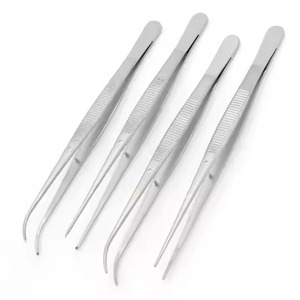 Pince à épiler incurvée Semken-Taylor de 12cm de haute qualité pince à disséquer pour pansement chirurgical dentaire - Product Image 1