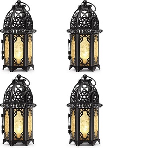 Candelabro de Metal dorado decorativo, farol para el hogar, jardín, balcón, sala de estar, interior y exterior, decoración de boda - Product Image 4