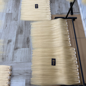 Extensiones de Cabello Humano Vietnamita de la Marca Sun Hair Company, Color Rubio 613, Alineadas con la Cutícula, Doble Trama, Cabello Virgen para Pelucas - Product Image 6