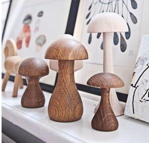 Decorative <b>wooden</b> mushroom stand with natural finished ideal for woodland themed nursery forest wedding decor - Product Image 5