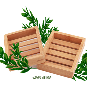 <b>Natural</b> Bamboo Soap Dish Handmade Soap Holder for Using Bathroom Accessory Can Engraved Laser Logo From Eco2go Vietnam - Product Image 1