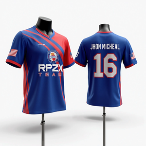 Jerseys de pesca de fútbol de baloncesto sublimados personalizados para hombres, ropa deportiva transpirable de cuello redondo de alta calidad - Product Image 4