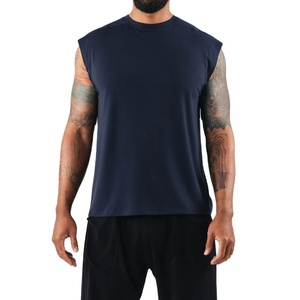 Camiseta sin mangas de corte holgado, novedad, lisa, para verano, ropa deportiva, estilo vintage, unisex, de color sólido, de secado rápido, con cuello redondo. - Product Image 1