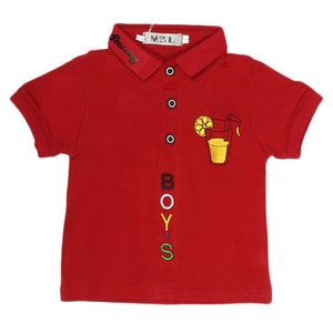 Camiseta Polo de Manga Corta para Niños - Color Granate - Product Image 1