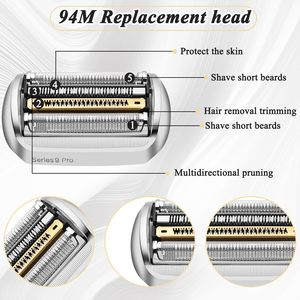 Paquete de 2 cabezales de afeitado de repuesto de doble cara para afeitadora eléctrica de hombre, accesorio para afeitadora rotatoria para aplicación facial y en vehículos recreativos - Product Image 6