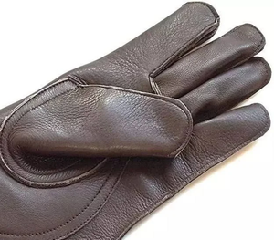 ถุงมือหนังพรีเมียมสำหรับการเลี้ยงเหยี่ยวและอินทรี อุปกรณ์ล่าสัตว์กลางแจ้ง ทนทาน สีพื้น ขนาดเดียว ใช้ได้ทุกฤดู - Product Image 3