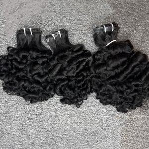 CLIP INS 100% Paquetes vietnamita de cabello rizado birmano virgen Fedex HEN Time estilo recto para mujeres negras - Product Image 1