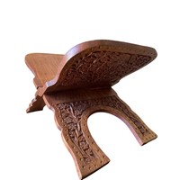 Support de Coran en bois sculpté à la main, support pliable vintage Rehal, art islamique antique, porte-livre sacré pour la lecture, décoration intérieure essentielle