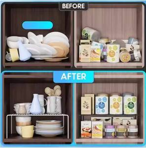 Panier en fil métallique robuste fait à la main en fer pour les ustensiles de cuisine, rangement sur le comptoir, en métal, fabriqué en Inde - Product Image 5