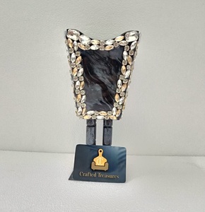 Wholesale Price Epoxy Resin Incense <b>Burner</b> Bakhoor <b>Burner</b> Mubakhar With Luxurious embellished large crystal rhinestone floral - Product Image 4