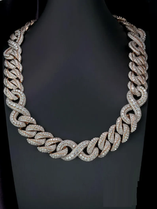 Luxury 925 Silver Iced Out Moissanite Diamond <b>Statement</b> <b>Necklace</b> Cuban Link Chain Unisex Party Wear <b>Necklace</b> - Product Image 6