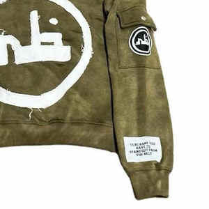 Nouvel arrivage de sweats à capuche en tissu confortable à séchage rapide fabriqués en usine à la mode de style de rue en détresse sweats à capuche pour hommes - Product Image 3