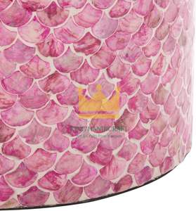 Mesa auxiliar artesanal de nácar-Muebles con incrustaciones artesanales vietnamitas para decoración de interiores - Product Image 4