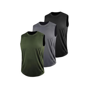 เสื้อกล้ามผู้ชายผ้าคอตตอนไซส์ใหญ่สำหรับใส่ไปยิมฟิตเนส - Product Image 1