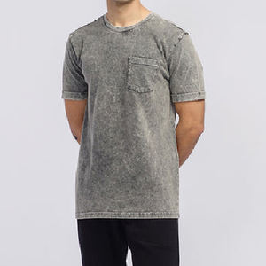 Camiseta con estampado de lavado ácido de gran tamaño de algodón 100% para hombre, diseño personalizado, ajuste holgado, hombros caídos, secado rápido, peso pesado - Product Image 4