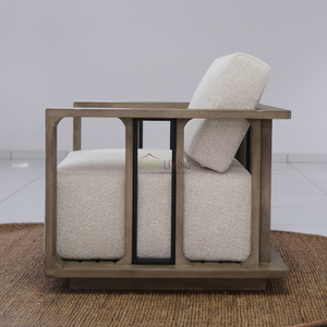 Hot sale solid wood <b>chair</b> with minimalist design with soft <b>cushion</b> which is good for <b>indoor</b> use in living room - Product Image 3