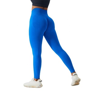 Wholesale High Waist Seamless OEM logo Custom Women Girls Yoga <b>Tummy</b> <b>Control</b> Workout <b>Gym</b> Pant Elastic Soft <b>Legging</b> <b>Leggings</b> - Product Image 4