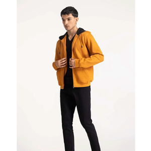 เสื้อฮู้ดสำหรับผู้ชายแบบสวมหัวสีพื้นสำหรับใส่ในฤดูหนาว - Product Image 4