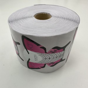 Kaitei Robuste Forme Adesive in Carta Argento per Estensione Unghie, Motivo Farfalla, Guida per Scultura Multi-Misura, 500 Pezzi, OEM per Saloni - Product Image 3