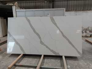 Piedra de Cuarzo Artificial de Alta Calidad, Piedra de Cuarzo Calacatta Blanca para Encimeras de Cocina y Mesas - Product Image 2