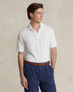 Vente en gros polo en coton biologique personnalisé pour hommes tenue décontractée d'été à col en V surdimensionnée et respirante à manches courtes - Product Image 1