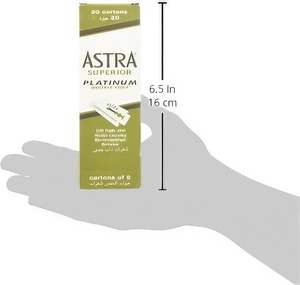 Cuchillas de afeitar de doble filo Astra Platinum, paquete de 100 (20×5) |   Cuchillas DE Originales al por Mayor - Product Image 1
