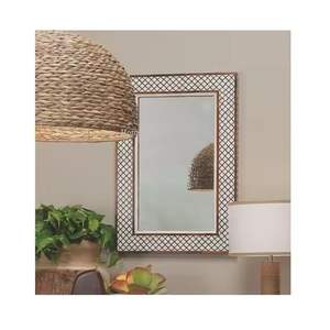 Cadre de miroir incrusté d'os personnalisable et écologique élégant avec des détails en pierre d'agate naturelle de style vintage - Product Image 2