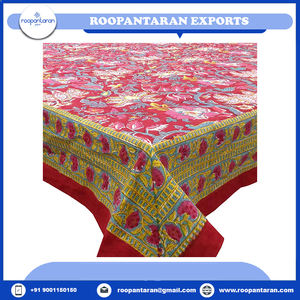 Últimos Caminos de Mesa de Jacquard de Algodón Tejido con Estampado a Mano, Calidad Premium, 150 CM Cuadrados, Bordados y Personalizables para Banquetes de Boda - Product Image 6