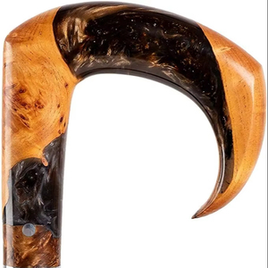 CAUTIVADOR CÓMODO BASTÓN DE RESINA DE MADERA ANTIDESLIZANTE con mango fuerte de múltiples formas para personas mayores Rehabilitación - Product Image 1