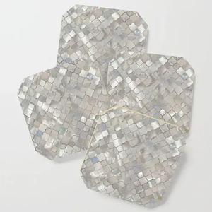 Sous-verres en nacre de qualité supérieure, écologiques, personnalisables, élégants et classiques, décoration de table pour la maison, l'hôtel, tapis, coussinets - Product Image 6