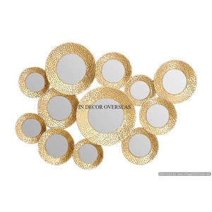 Vente chaude Argent Brillant Poli Heavy Duty Métal Oeufs Designer En Forme De Miroir Mural Look Attrayant Maison Décor Intérieur Fournitures - Product Image 2