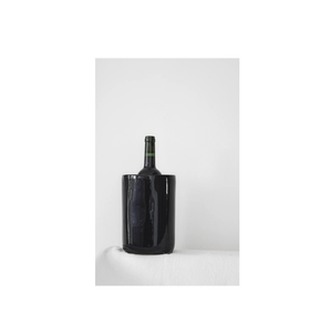 Seau à vin en métal personnalisé moderne refroidisseur de vin en métal seau à champagne noir poli avec poignée - Product Image 5